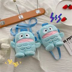 Cute Plush Cartoon Bag 2023 New Design Personality Little Fish Figurine Shoulder Bag for Girls Sweet Crossbody Bag