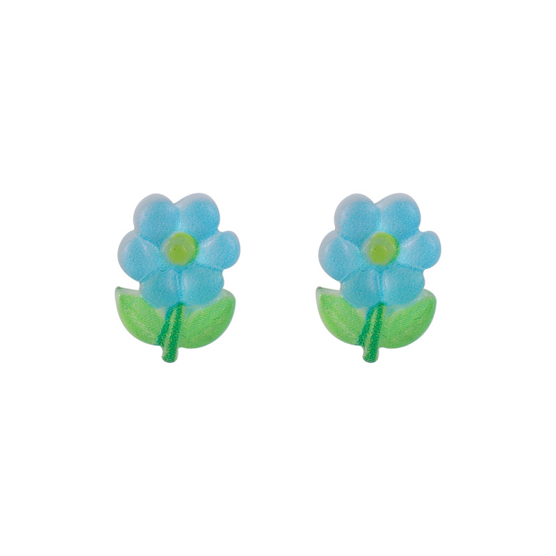 Boucles D&#39;oreilles Fleurs En Résine Coréenne En Gros display picture 6