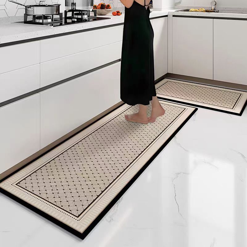 Scandinavian Kitchen Floor Mats Absorb Water and Oil, Quick-Drying Floor Mats, Rubber Bottom Anti-Slip Mats, Household Cuttable Diatom Mud Floor Mats