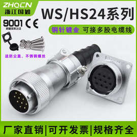 厂家直供航空插头插座WS24-2-3-4-9-10-12针19芯TY/Z电连接器