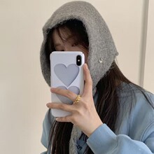 日韩秋冬新款绑带套头帽保暖护耳拉法帽针织毛线帽子女百搭