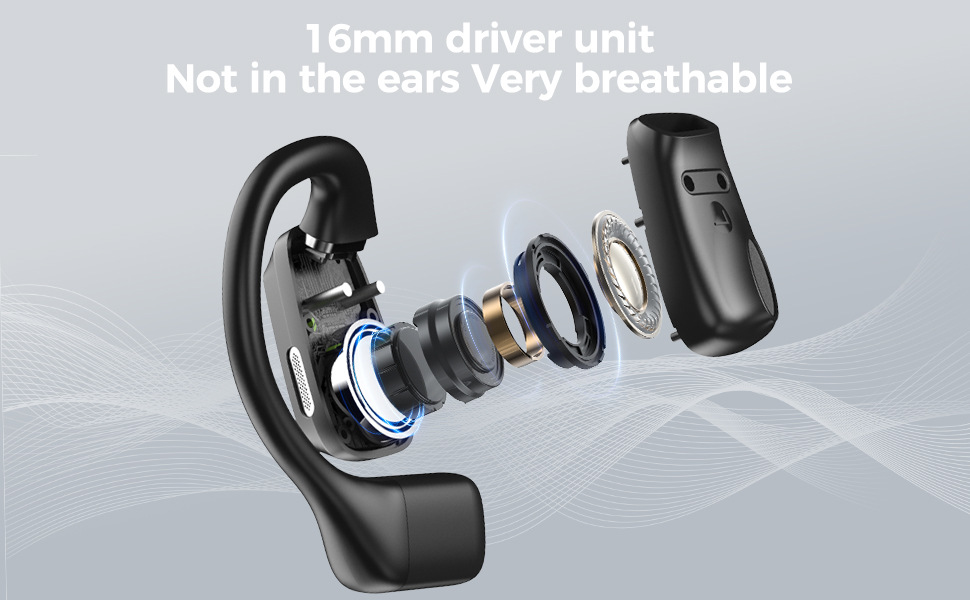 Ability XP6 Bluetooth Earbuds with AI Translation 165 Languages OWS Ear-hook Hi-Fi Sports Earphones Cross-border