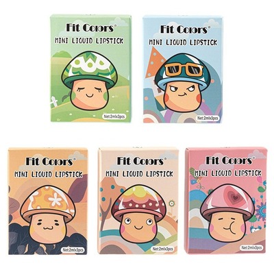 Fit Colors唇部三支套装保湿辣味丰唇液唇油哑光不沾杯唇彩口红