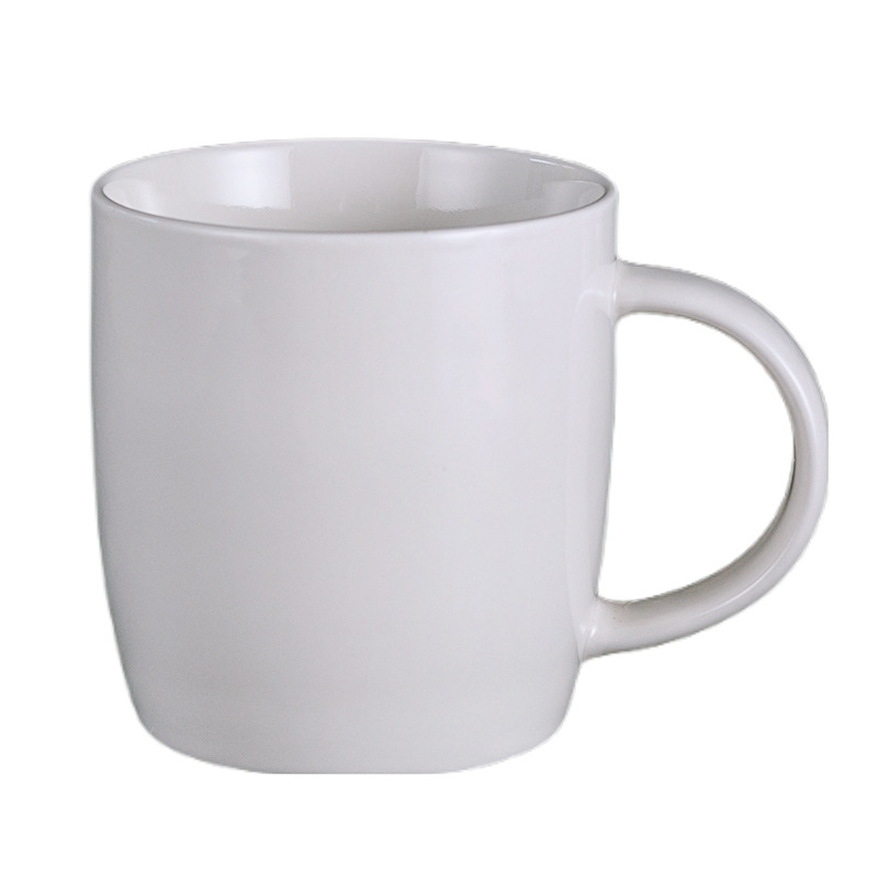Transfronterizo de Amazon taza blanca taza de alto aspecto creativo Oficina taza de café pareja taza de agua Taza de cerámica