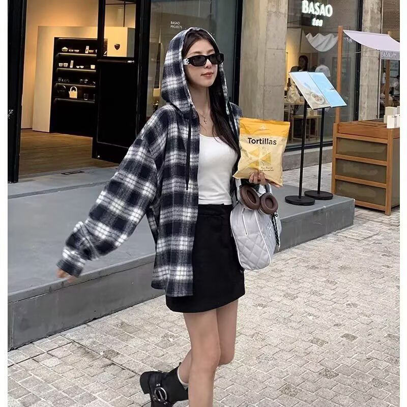 2024 Letter Long-Sleeve Shirt Japanese Hong Kong Style Ins Loose Shirt Men's Summer Trendy Versatile Casual Jacket