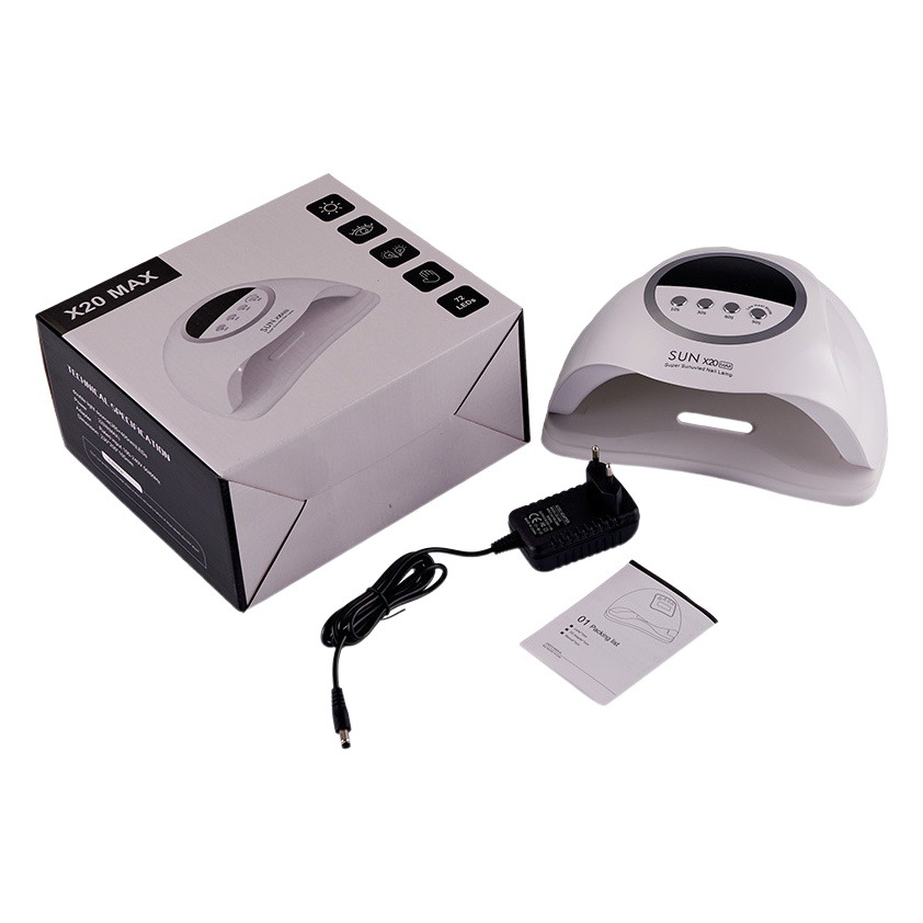 Lámpara de uñas transfronteriza con 72 LED, lámpara de fototerapia UV de alta potencia para gel de esmalte de uñas, lámpara de curado especial para salón de uñas de secado rápido.