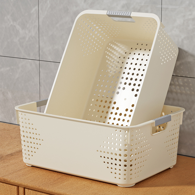 Cestas de almacenamiento de bocadillos de gran tamaño juguetes de plástico casero gran caja de almacenamiento gabinete de cocina canasta mesa