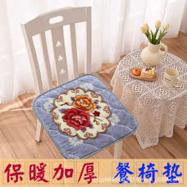 坐垫冬季加厚毛绒椅子垫餐椅垫防滑坐垫家用办公学生方垫保暖
