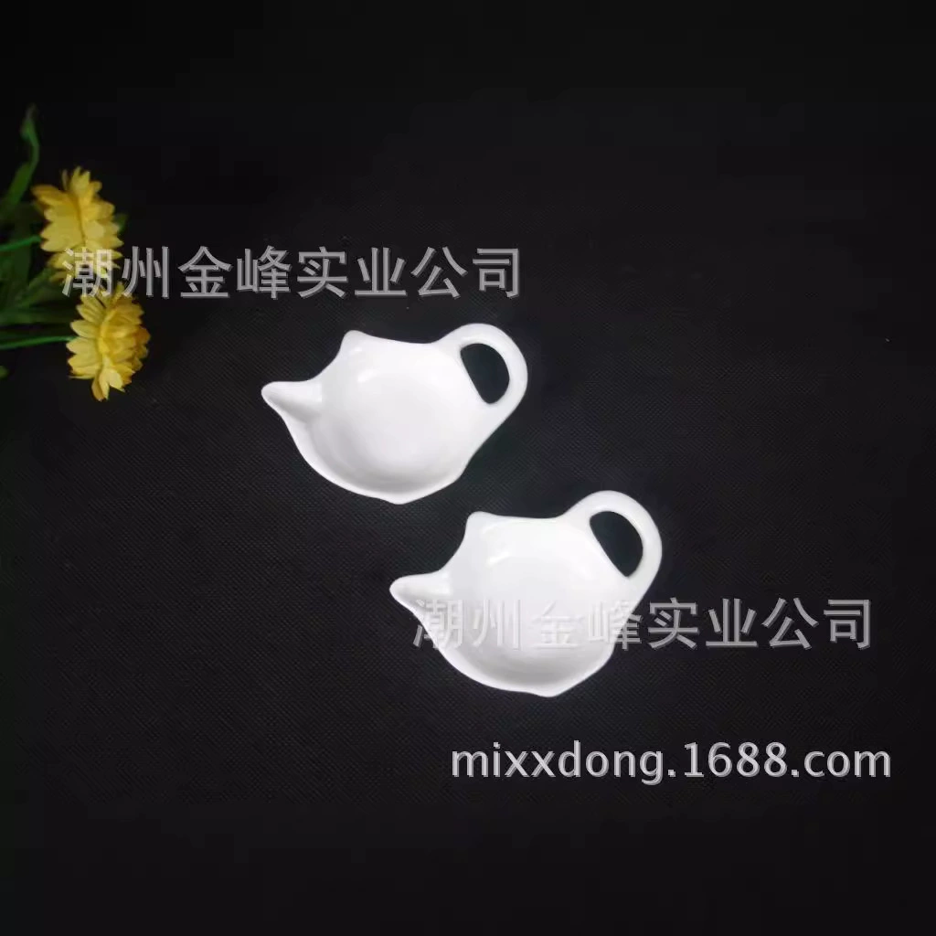 Производители могут Оптовая небольшое количество керамических чайных пакетиков чайный пакетик Pad Тип чайника пузырьковый чайный пакетик в форме пластины может быть напечатан ЛОГОТИП фарфоровая пластина