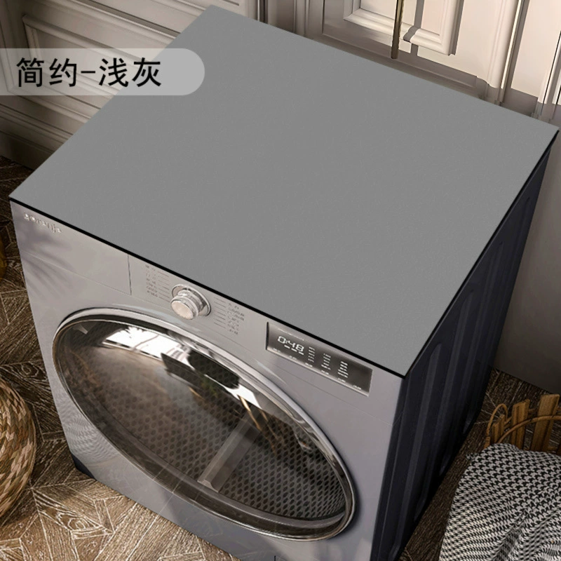 Сплошной цвет диатомовой грязи барабан стиральная машина солнцезащитный чехол современный простой абсорбирующий Быстросохнущий пылезащитный коврик холодильник пылезащитный чехол ткань