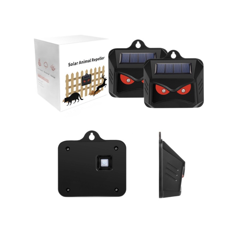 Dispositivo Repelente de Animales con Energía Solar y Luz Roja Intermitente Personalizable, Sin Sensor Infrarrojo para Perros y Gatos, Repelente de Aves image 7