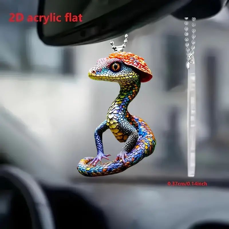 Creativo nuevo colgante de lagarto acrílico plano acrílico transfronterizo automóvil espejo retrovisor interior colgante decoración para el hogar
