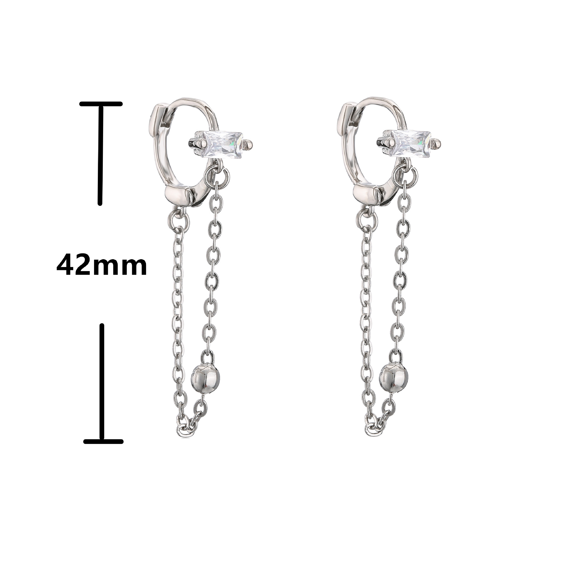 10g Weight Zircon Inlay Material Earrings Classification Wedding, Birthday Occasion Copper Material Geometric Pattern Women'S Gender Plating Design Fashion Style Fashion Geometric Plating Copper Zircon Earrings 16