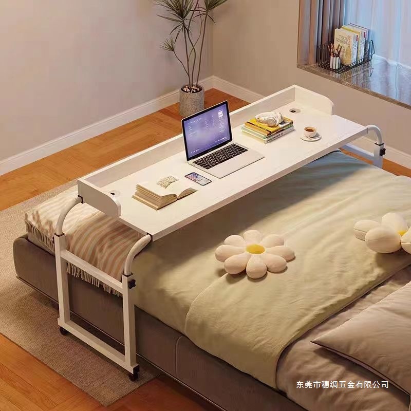 Mesa de cama móvil mesa de computadora mesa de cama doméstica perezosa elevación de dormitorio mesa de cama pequeña mesa de lado de la cama