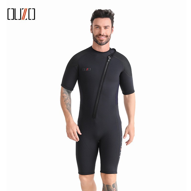 New 3mm diving suit men's long-sleeved split diving suit thickened cold-proof warm free diving surfing suit