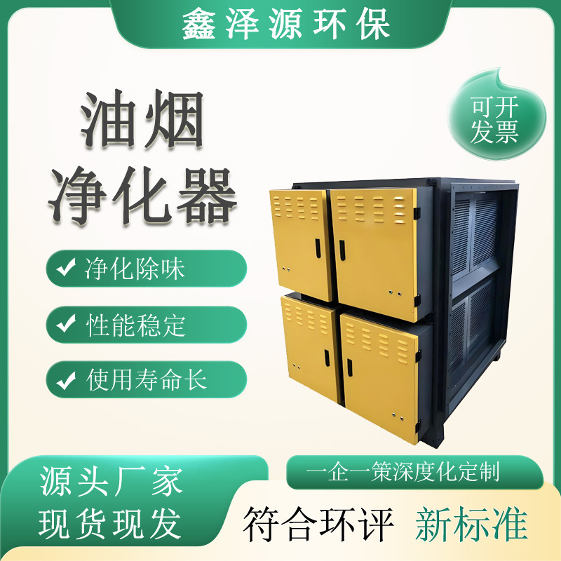 Commercial catering canteen lampblack purifier low-altitude electrostatic lampblack purifier equipment stainless steel lampblack filter