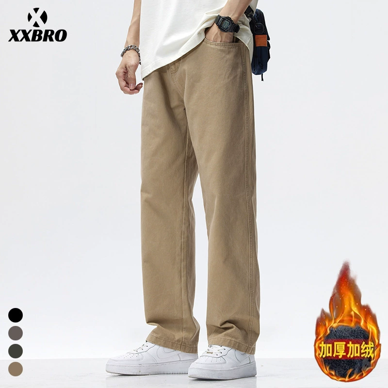 Xxbro мужская одежда # ретро Chaoi High Street Американские хлопковые повседневные брюки мужские прямые свободные и длинные брюки