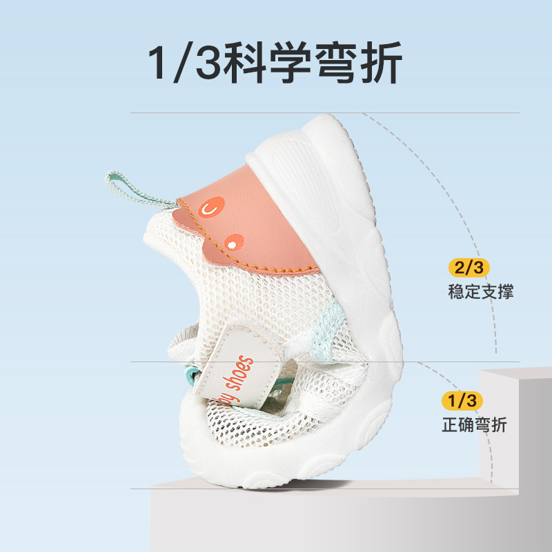 学步鞋男宝宝鞋子夏季凉鞋婴儿软底机能卡通1一3岁宝宝鞋子童鞋