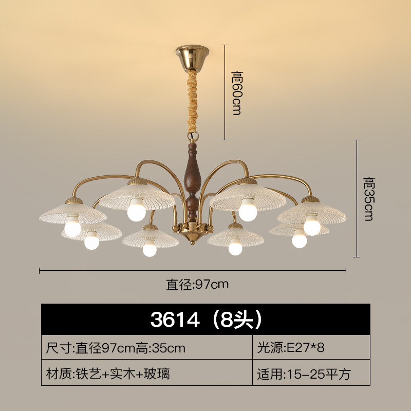 Lámpara de vela vintage americana lámpara de sala de estar lámpara principal atmósfera dormitorio comedor estilo francés medieval villa escalera lámpara