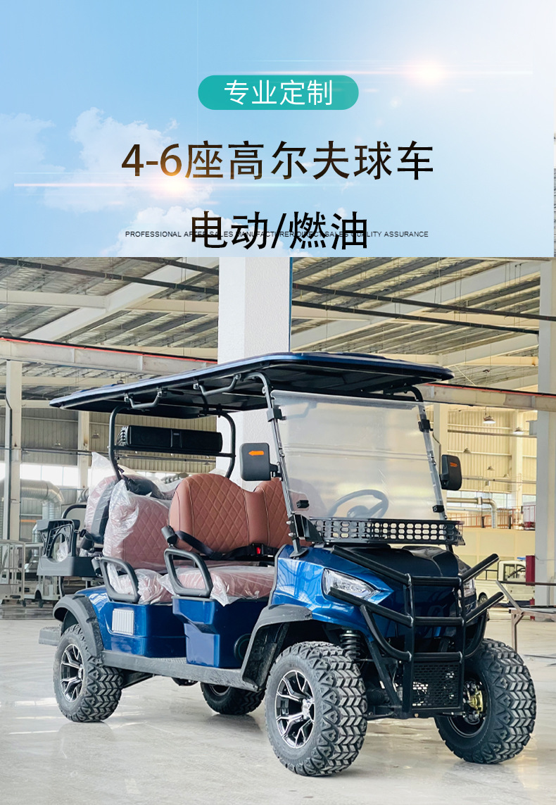 6-Seater Electric Golf Sightseeing Car, Hunting Vehicle, Villa Self-Driving Electric Vehicle, 6-Seater Electric Golf Cart