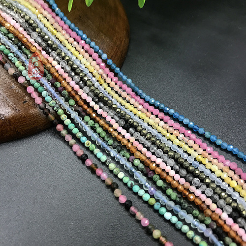 2mm Natural Crystal Strawberry Quartz Bead Strand Necklace with Hairpin Tassel DIY Jewelry Accessory Wholesale