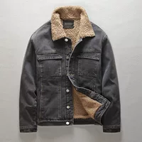 Демисезонная черная джинсовая теплая качественная куртка, Aliexpress