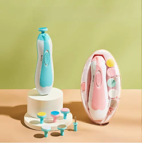 Six-In-One Anti-Scratch Baby Electric Baby Nail Polisher Children's Anti-Pinch Nail Scissors Nail Clipper Manicure Tool Set
