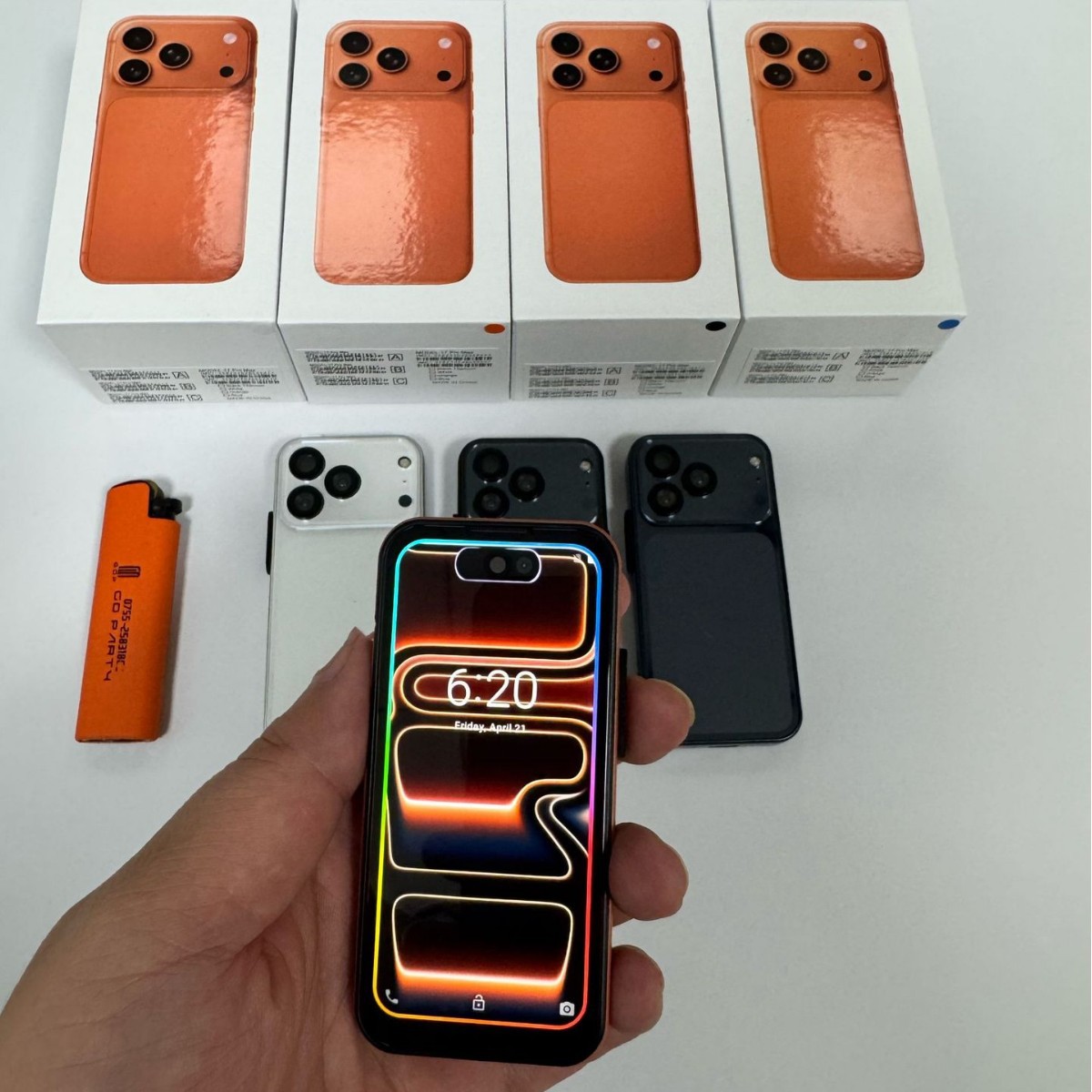 Mini I17Promax Cross-Border Mobile Phone I17Pro Mini Perforated Screen Mobile Phone 3.75inch Dual Sim Standby