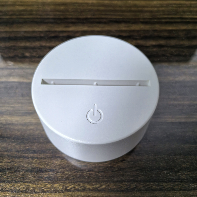 Venta directa de fábrica Base de luz nocturna 3D Interfaz tipo c Control remoto táctil Interfaz de Android colorida de 16 colores Lámpara de mesa pequeña