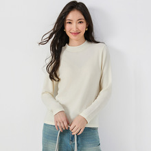 秋冬小立领打底衫女内搭宽松圆领纯色上衣百搭修身显瘦针织衫女