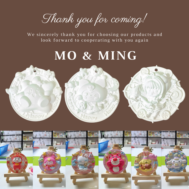 [Sanrio] Graffiti magnetic strip doll coloring wholesale painting color filling white mold car diffuser stone aromatherapy tablets