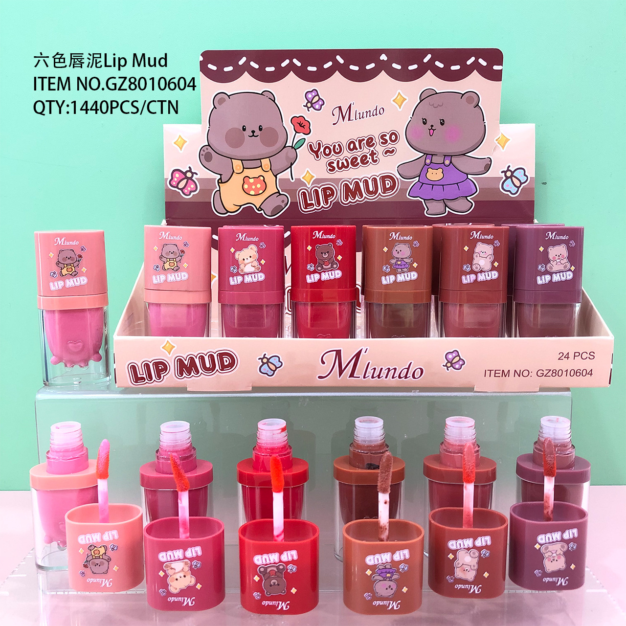 Nuevo Mlundo seis colores de alto brillo concelador blush sequinilla decolor óleo labial invisible barra de concelador maquillaje al por mayor