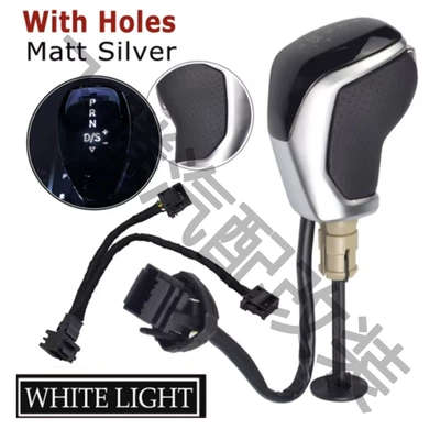 light gear head, Sürətlər qutusu və əl tormozu başlıqları - silver-matte-belt-hole-white-light