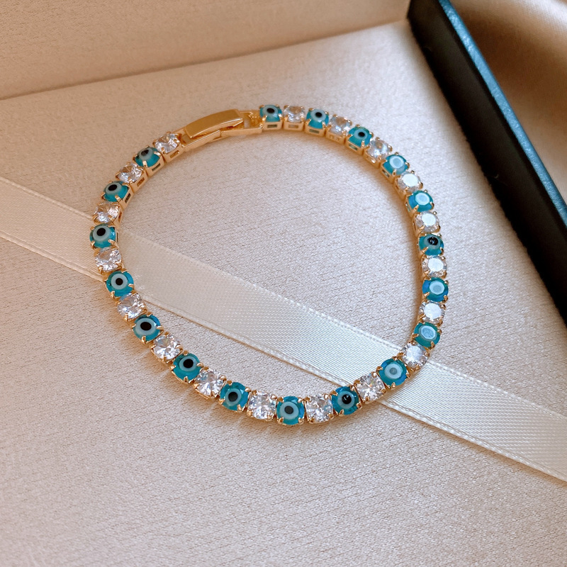 79#팔찌 - 하늘색 - 얼룩덜룩한