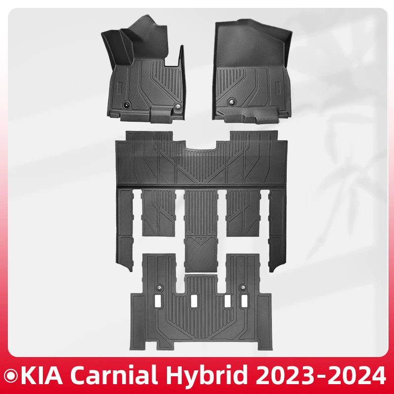 Для Kia KlA Carnival 7-местный 23-24 смешанные TPE ножные коврики 3D 24/7 Материал коврики