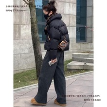 白鸭绒冬季女超面包服短款羽绒服小个子外套2025加厚新款包邮