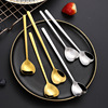 Stainless Steel Coffee Titanium Titanium Dessert Stir -mixing Spoon Tun Creative Mark Cup Spoon Smoil