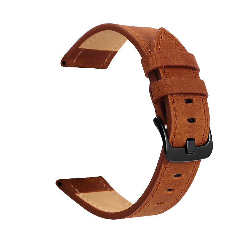 Apple iwatchsS10 Samsung Huawei GT45 Xiaomi 8/9pro クレイジーホースパターンつや消しレザーピンバックルウォッチに適しています。|undefined