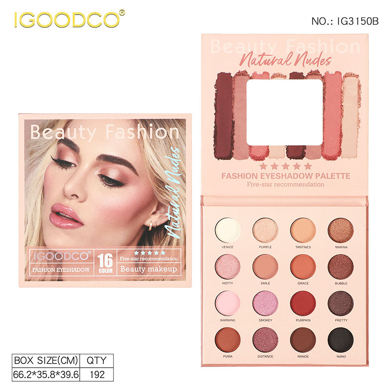 Nuevo comercio exterior transfronterizo Europa y los Estados Unidos portada chica libro sombra de ojos multicolor mate perlada tierra 16 color bandeja de sombra de ojos