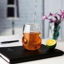 欧美威士忌杯鸡尾酒KTV酒吧创意透明耐热拇指杯高硼硅扭纹玻璃杯