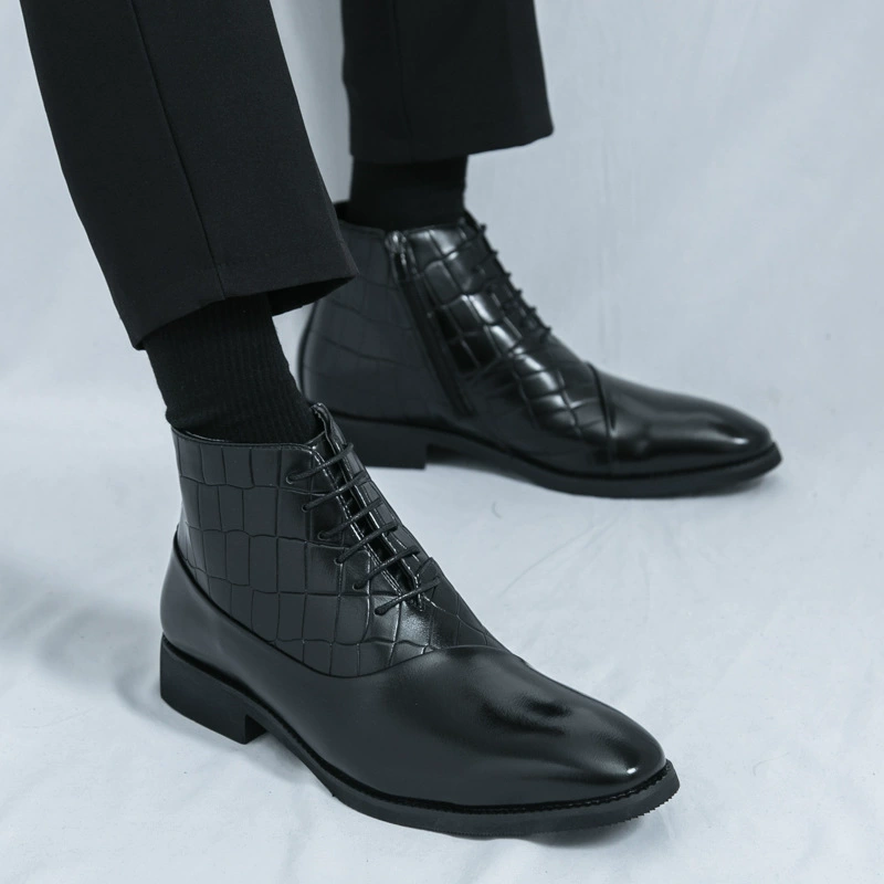 Ботинки Martens, модные высокие демисезонные ботинки, трендовый классический пиджак, большой размер, крокодиловый принт