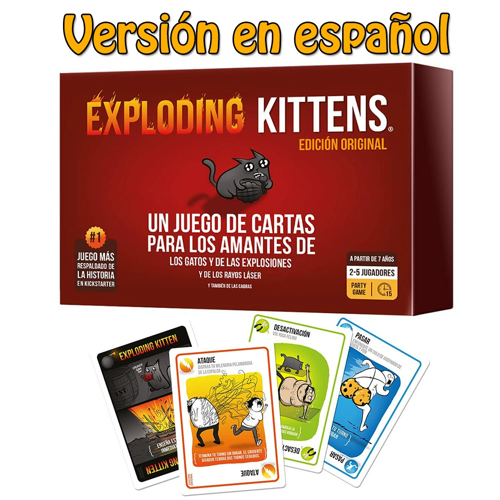 Взрывной хит — испанская версия игры «Exploding Kittens» карточная вечериночная игра