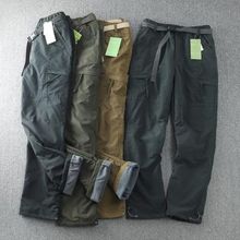 出口德国外贸防风防水户外速干裤冬季骑行防寒服加绒工装裤男宽松