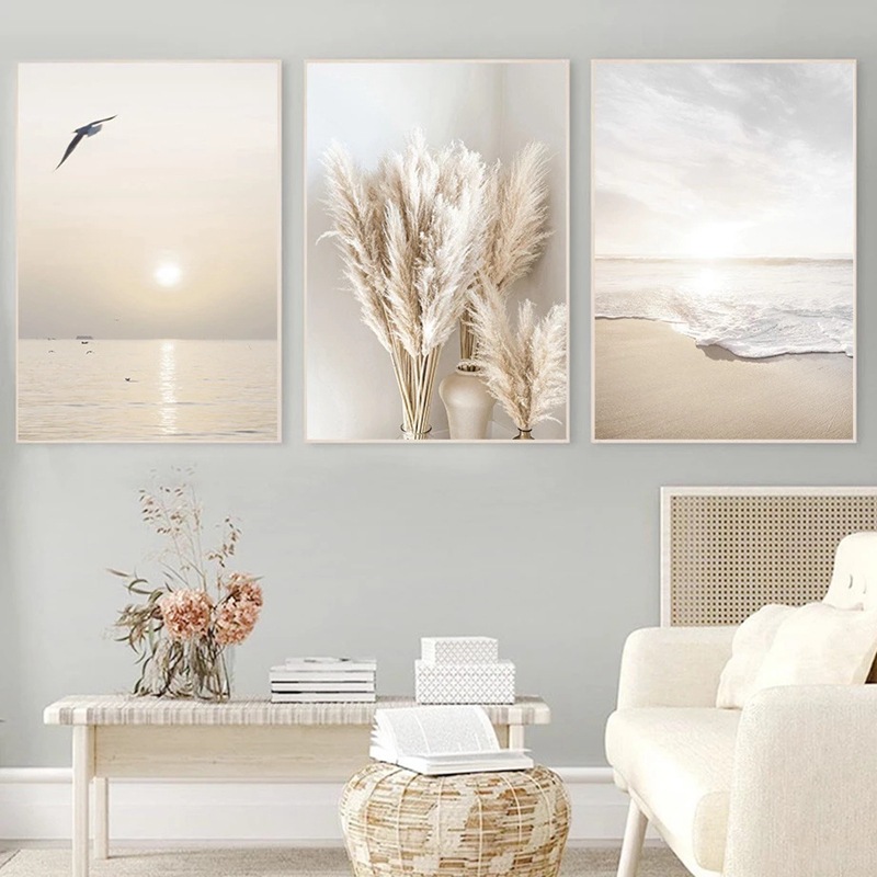 Beautiful seaside scenery poster hanging...