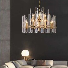 后现代轻奢全铜吊灯客厅餐厅卧室简约家用设计师样板房水晶灯饰