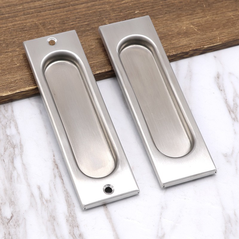 Cerradura de puerta de acero inoxidable americana cerradura de puerta deslizante para balcón interior cerradura de puerta deslizante cuadrada incrustada cerradura de gancho