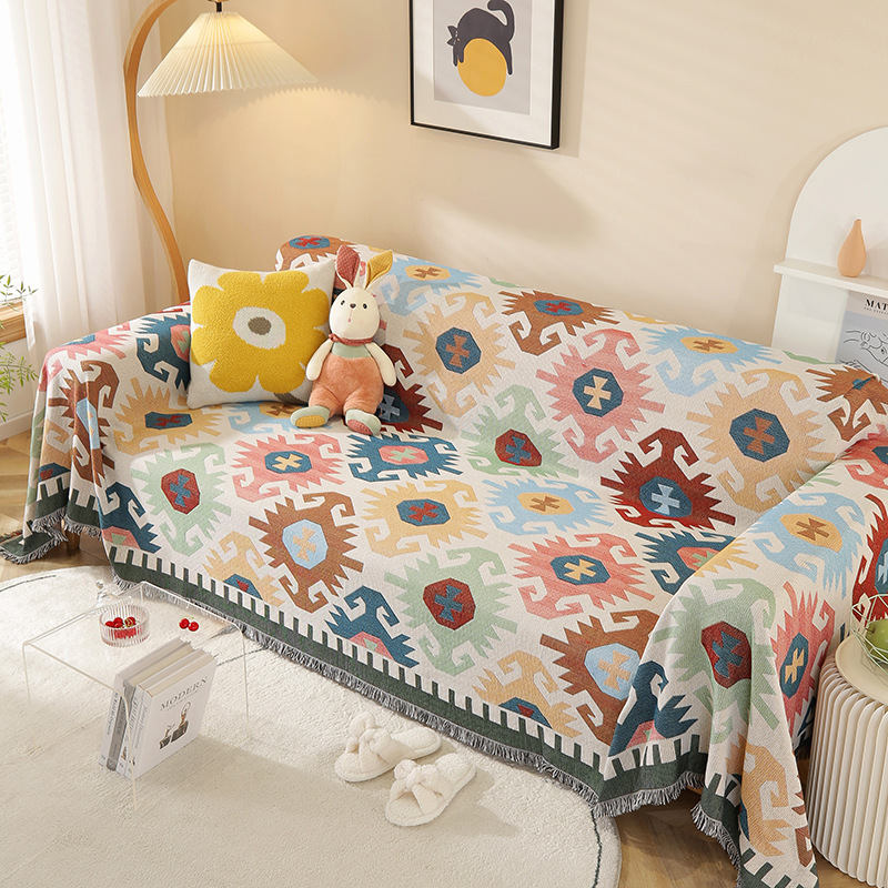 3智贝主图针织万能沙发巾北欧ins风盖布全盖沙发垫套罩盖毯单