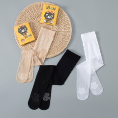 Parent-child footprint socks, any cut stockings, children's summer thin pineapple socks, long socks, white dance socks, flesh color