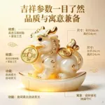 仿玉鎏金招财貔貅摆件 带元宝底座铜钱瑞兽 店铺旺铺风水装饰礼品