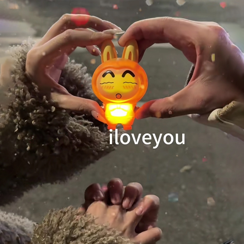 Loopy Sensor Sound-Making I Love You Keychain 2025 New Model Couple Holding Hands Plush Toy Pendant Doll